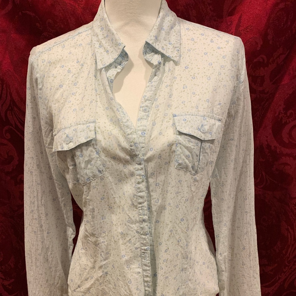 Long-Sleeved Button Up Blouse